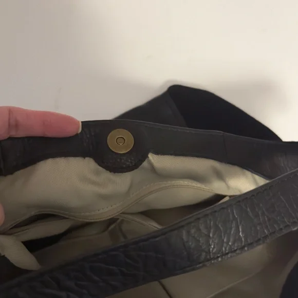 American Company Elegant Black Large Leather Suede Hobo Bag - Picture 11 of 11